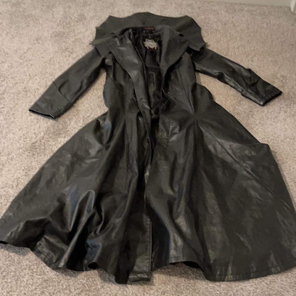 Leather coat